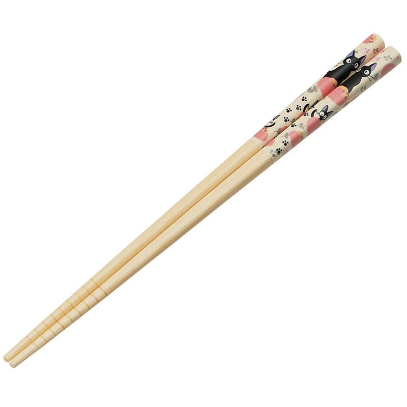 Skater Kiki's Delivery Service Bamboo Chopstick -Anti-Slip Grip for Ease of Use - Authentic Japanese Design - Lightweight, Durable and Convenient - Footprints - Image 2